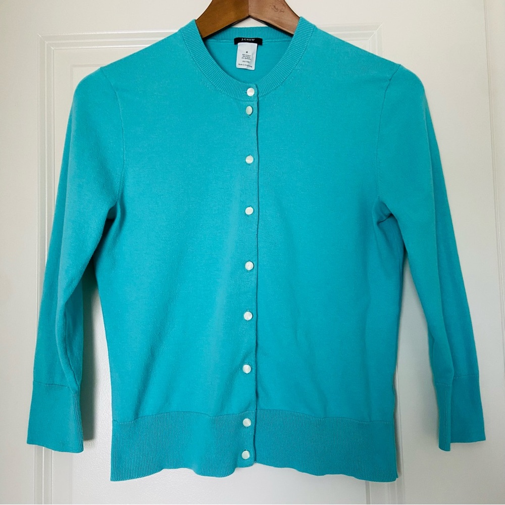 J. Crew cotton 3/4 sleeved cardigan